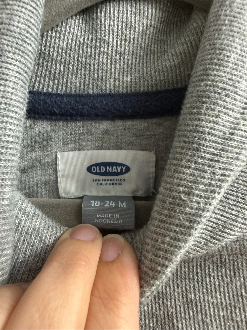 Old Navy Light Gray Shawl-Collar Pullover Sweater
